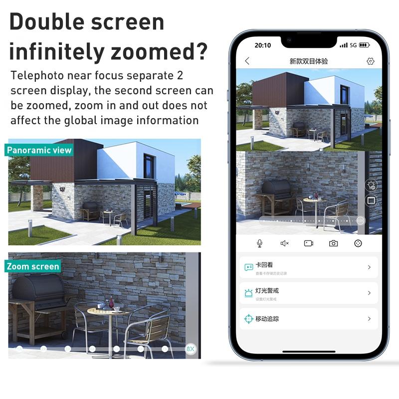 400W Dual Screen Dual Channel Ip Camera With Synchronous Monitoring-1915198288718598149