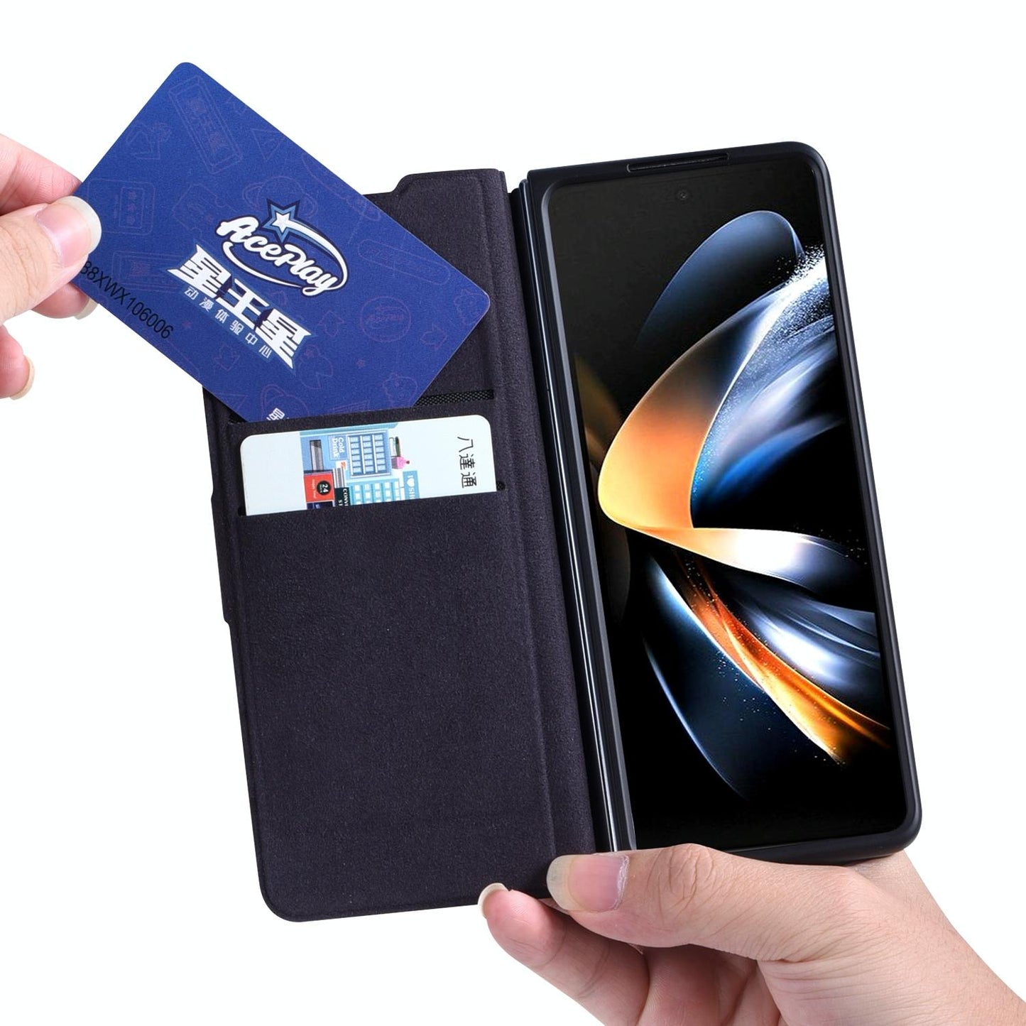 Foldable Magnetic Phone Case With Pen Holder For Samsung Galaxy Z Fold 4 - Portable And Practical-1915197136178384901