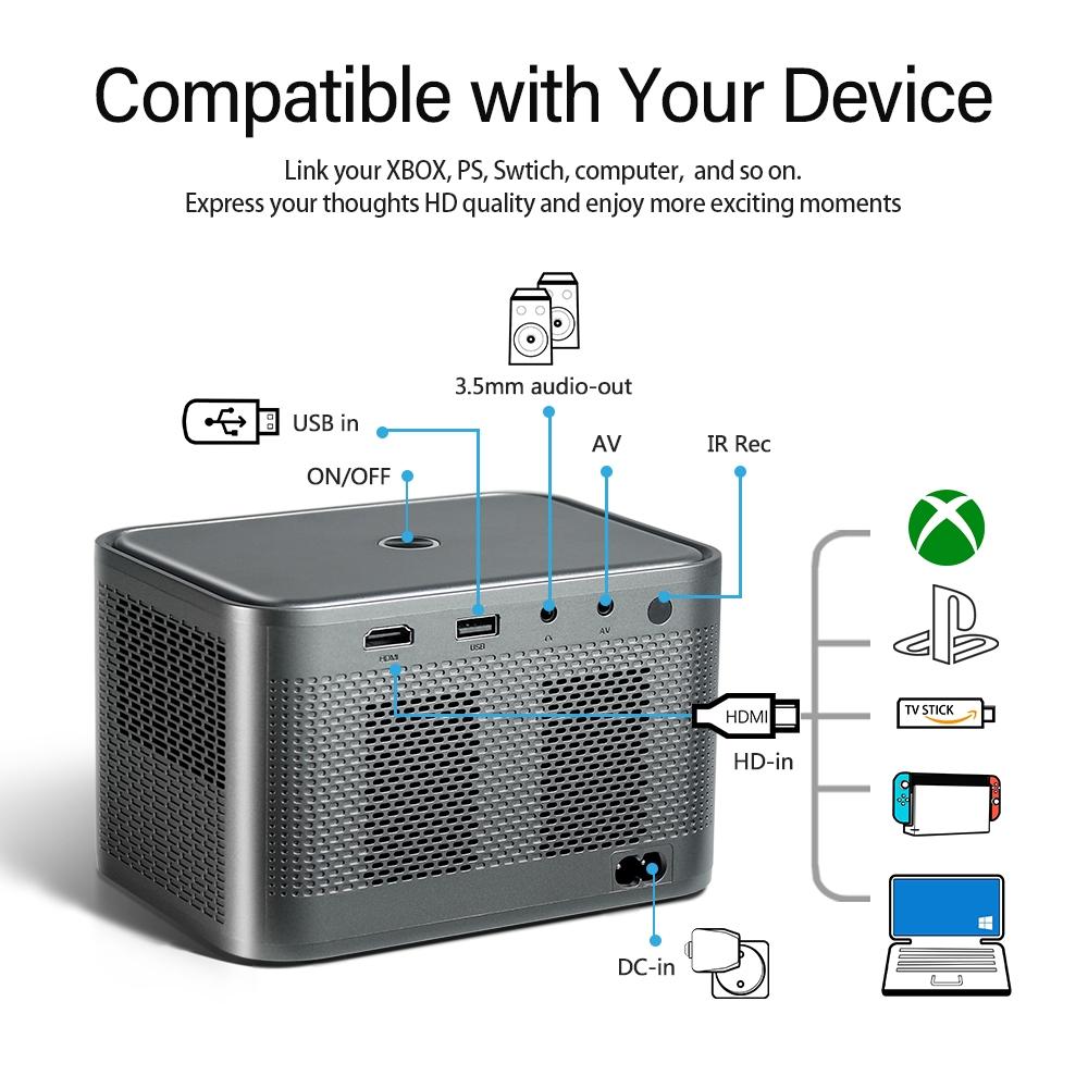 Portable 4K Android Tv Projector For Home Theater And Gaming-1915196524279762949