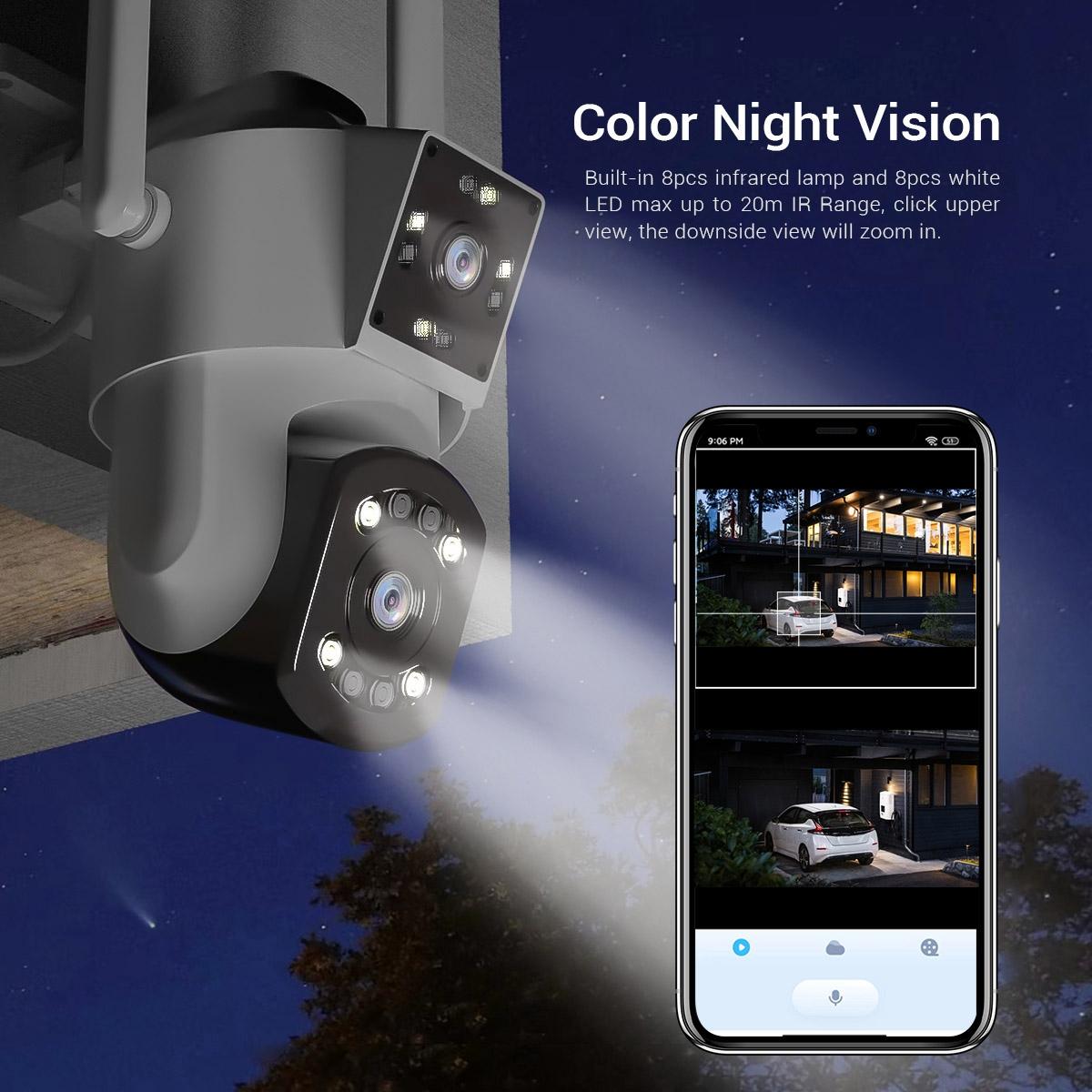 2Mp Dual Lens Dual Screen Wifi Camera With Two-Way Voice & Motion Detection Cloud Storage Support-1915196518768447494