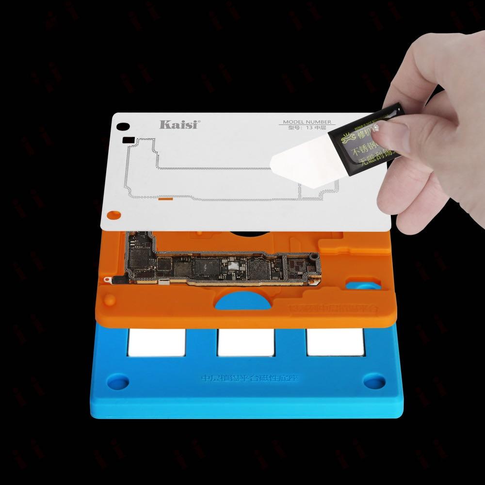 Kaisi 18-In-1 Bga Reballing Platform For Iphone X / 14 Pro Max - Silicone Middle Layer-1915197210182684675
