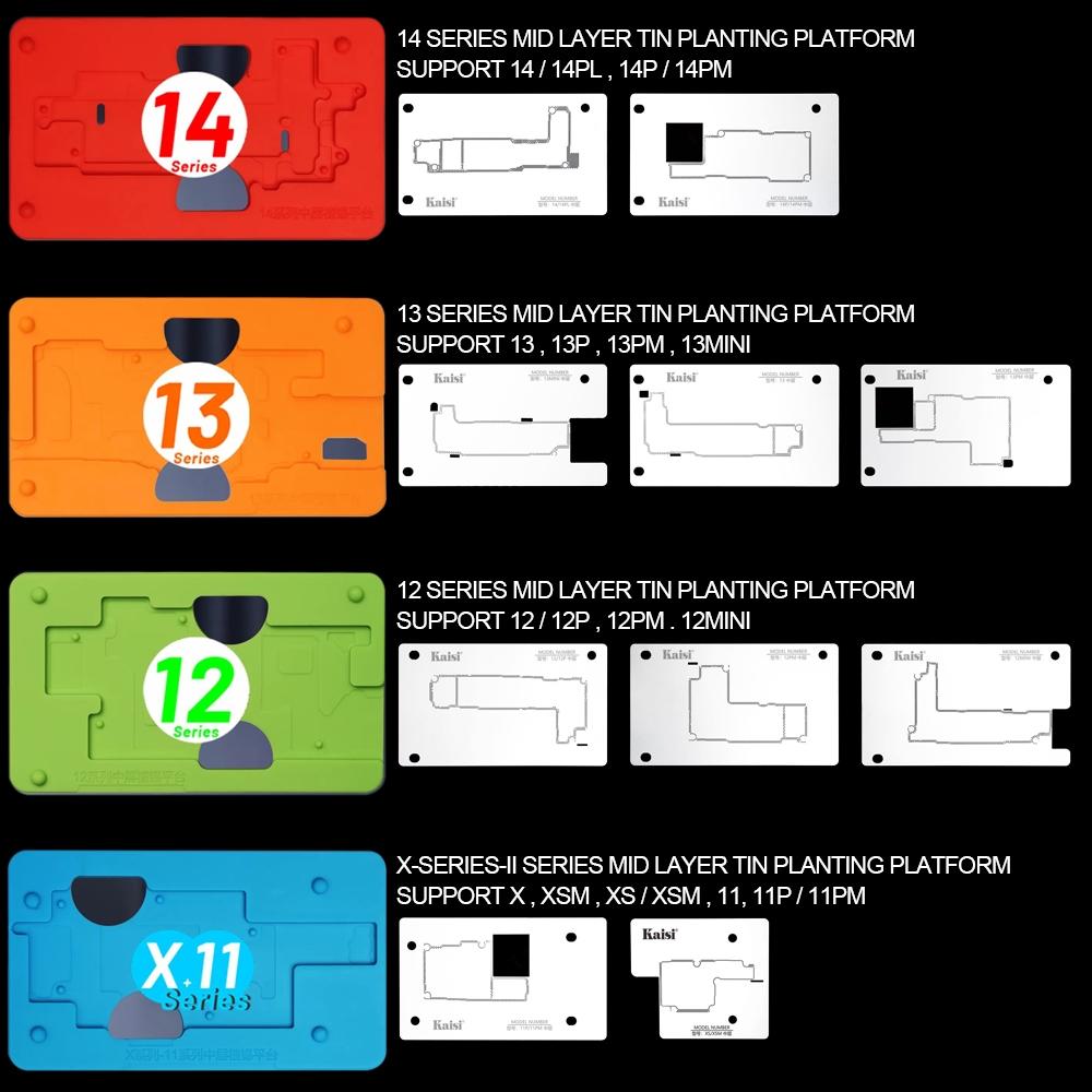 Kaisi 18-In-1 Bga Reballing Platform For Iphone X / 14 Pro Max - Silicone Middle Layer-1915197210182684679