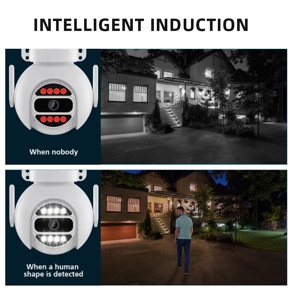 Smart Wifi Surveillance Camera With Dual-Light Night Vision And Two-Way Audio - White-1915196652403167239