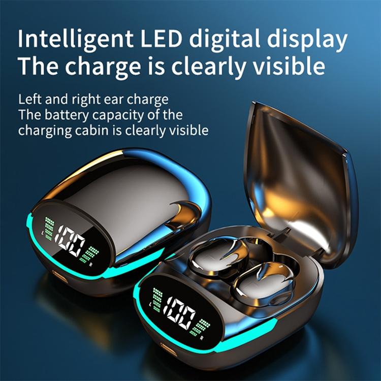 Intelligent Bluetooth Earphones With Digital Display - Black-1915197121338937348