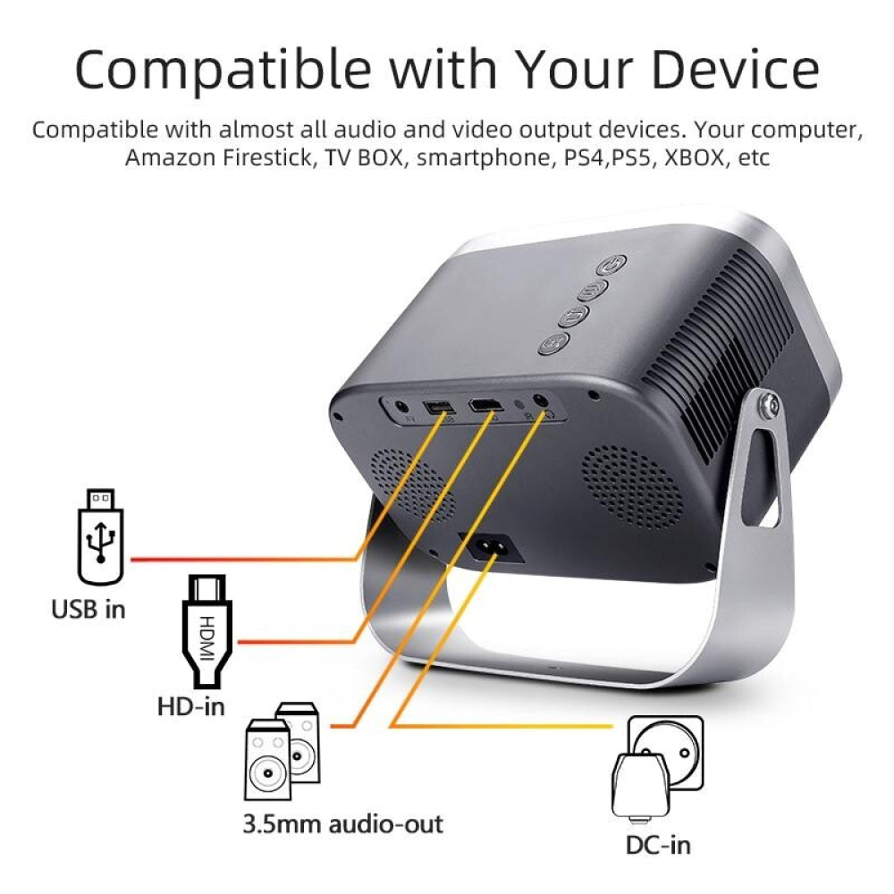 Portable Home Theater Projector - 720P 150 Lumens Grey-1915196648527630339