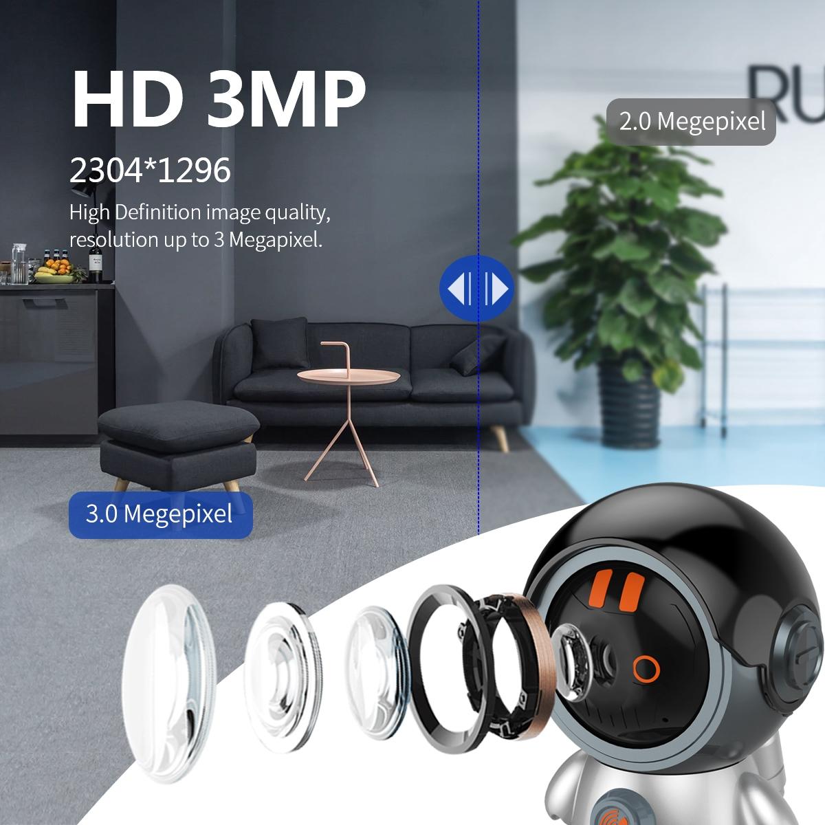 3Mp Humanoid Detection Wifi Ip Camera - One Click Call-1915196519531810823