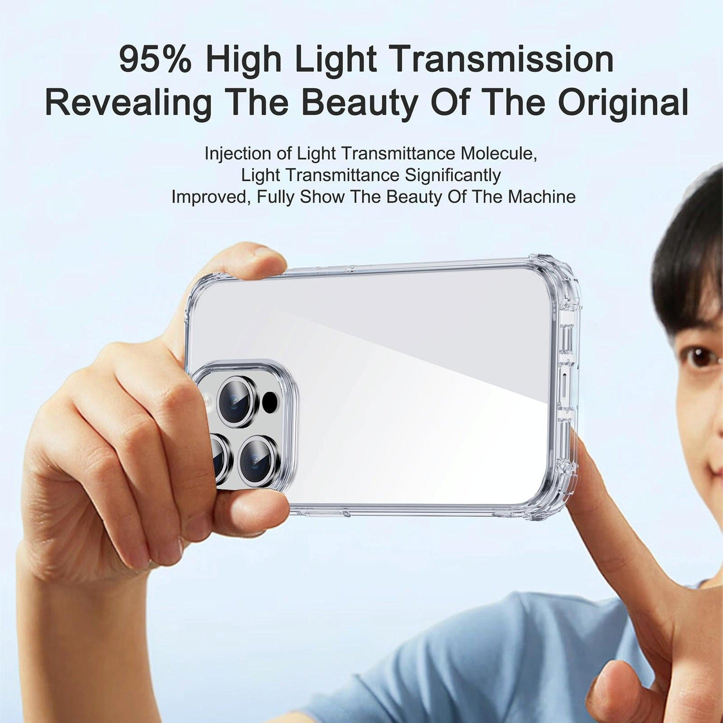 Crystal Clear Shockproof Phone Case For Iphone 15 By Ipaky-1915196657721544709