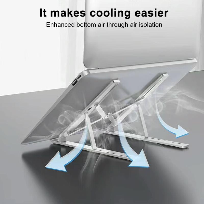 Lenovo Thinkplus Folding Laptop Stand - Silver-1915196918229766150