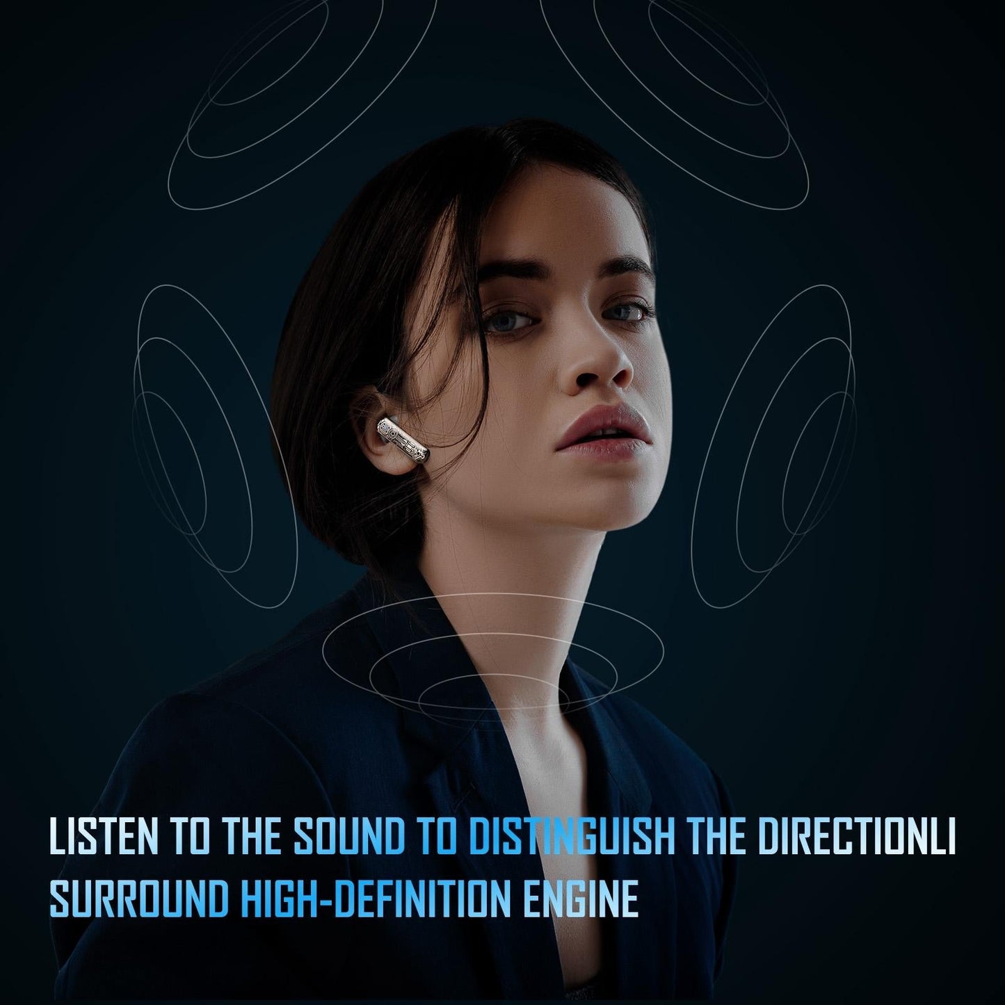 Black Tws Bluetooth Gaming Earphones With Noise Reduction-1915196854199521284