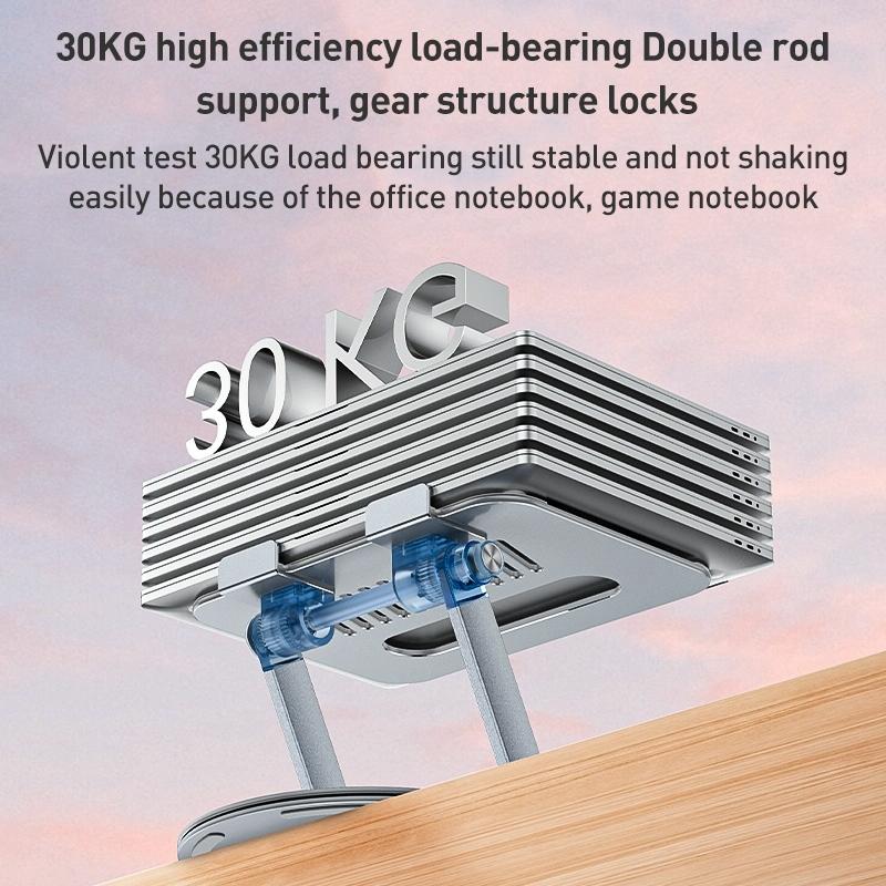 Silver Foldable Swivel Laptop Stand-1915196817331589129