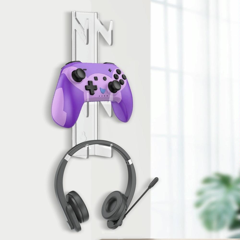 Acrylic Game Controller And Headphone Wall Mount - Set Of 2-1915197531353124869