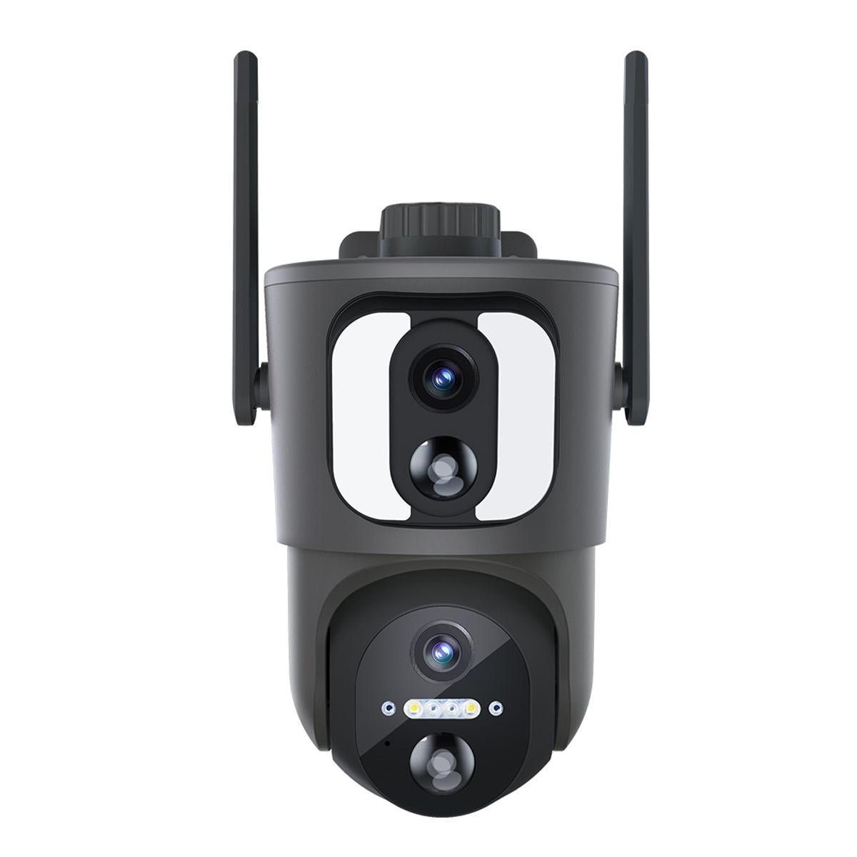 2Mp Solar Wifi Camera With Two-Way Voice & Alarm Recording - Black Binocular-1915196865775800323