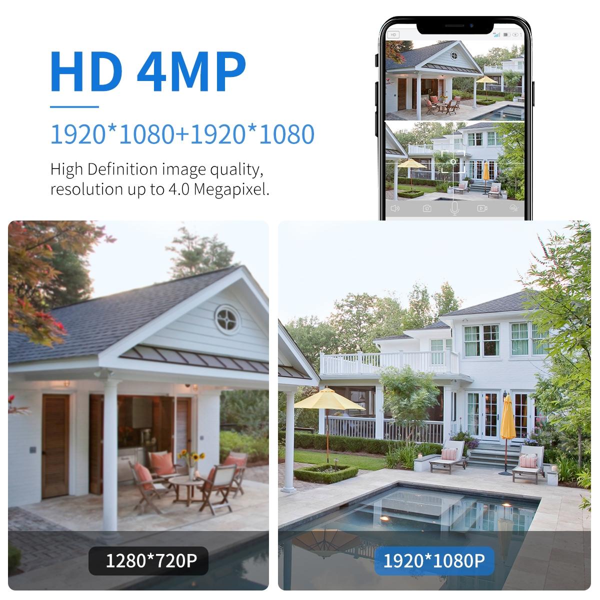 2Mp Solar Wifi Camera With Two-Way Voice & Alarm Recording - Black Binocular-1915196865775800324