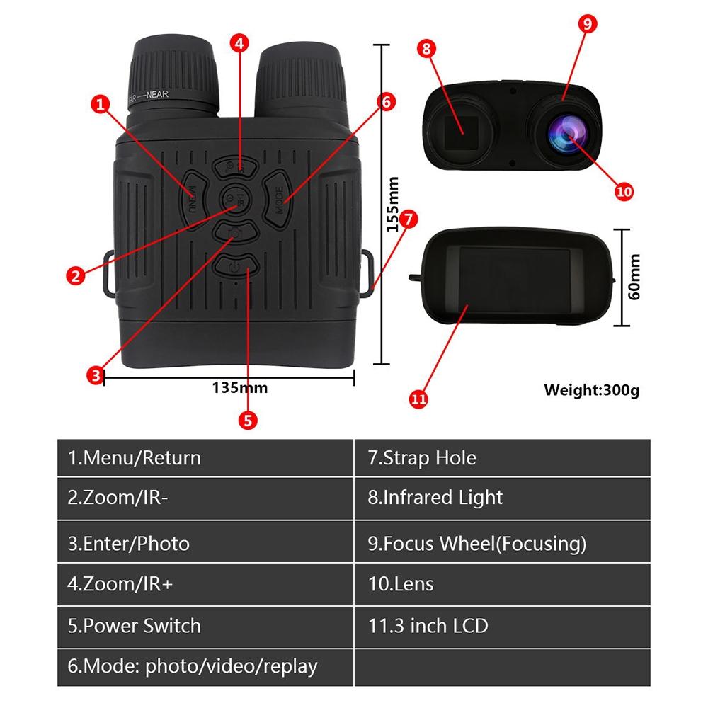 2.7K Hd Infrared Night Vision Binocular For Outdoor Hunting-1915198092869767176
