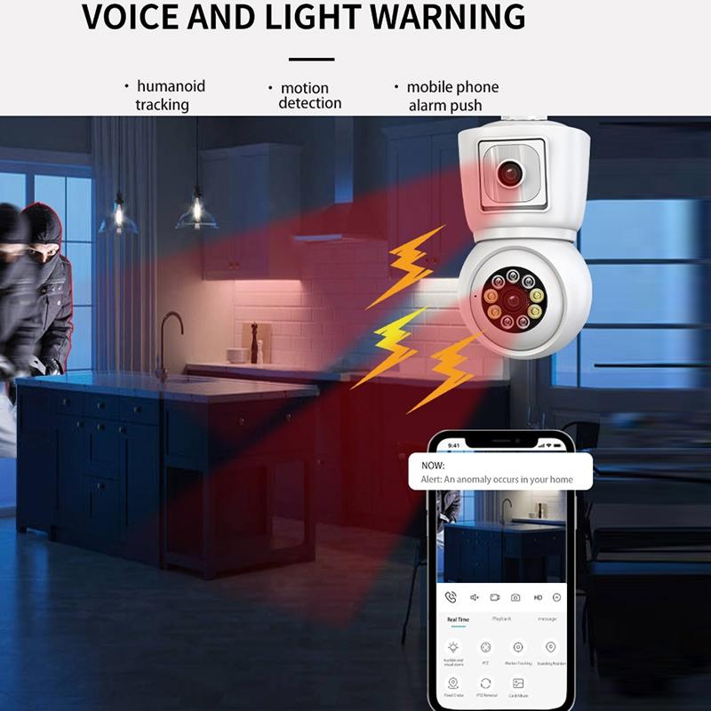 Smart Night Vision Camera With Motion Tracking And Voice Intercom - White-1915196943286538248