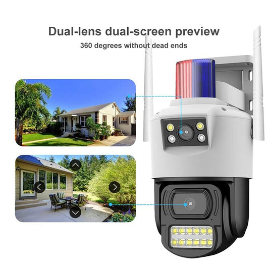 Outdoor Dual Lens Wifi Camera - Waterproof 2Mp-1915196517958946817