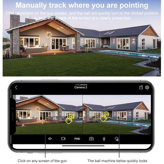 3Mp Wifi Triple Camera With Two-Way Voice Intercom & Infrared Night Vision - Supports-1915196528482455554
