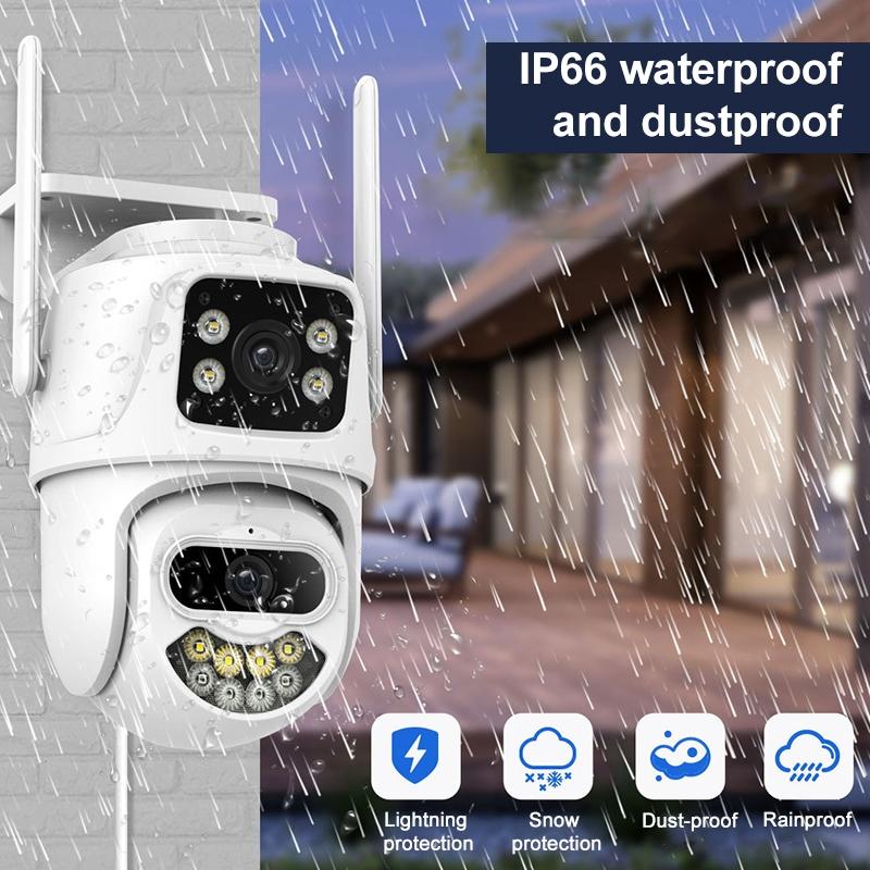 3Mp Wifi Triple Camera With Two-Way Voice Intercom & Infrared Night Vision - Supports-1915196528482455560