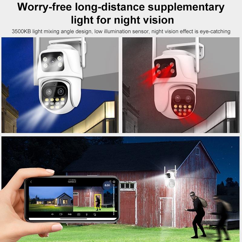 3Mp Wifi Triple Camera With Human Face Recognition & Ai Alarm - Compact Design-1915196520131596294