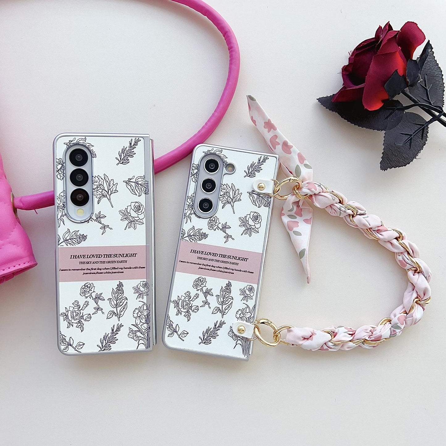 5G Pearlescent Paint Pc Case With Diy Scarf Bracelet - Fold 4-1915196649886584837