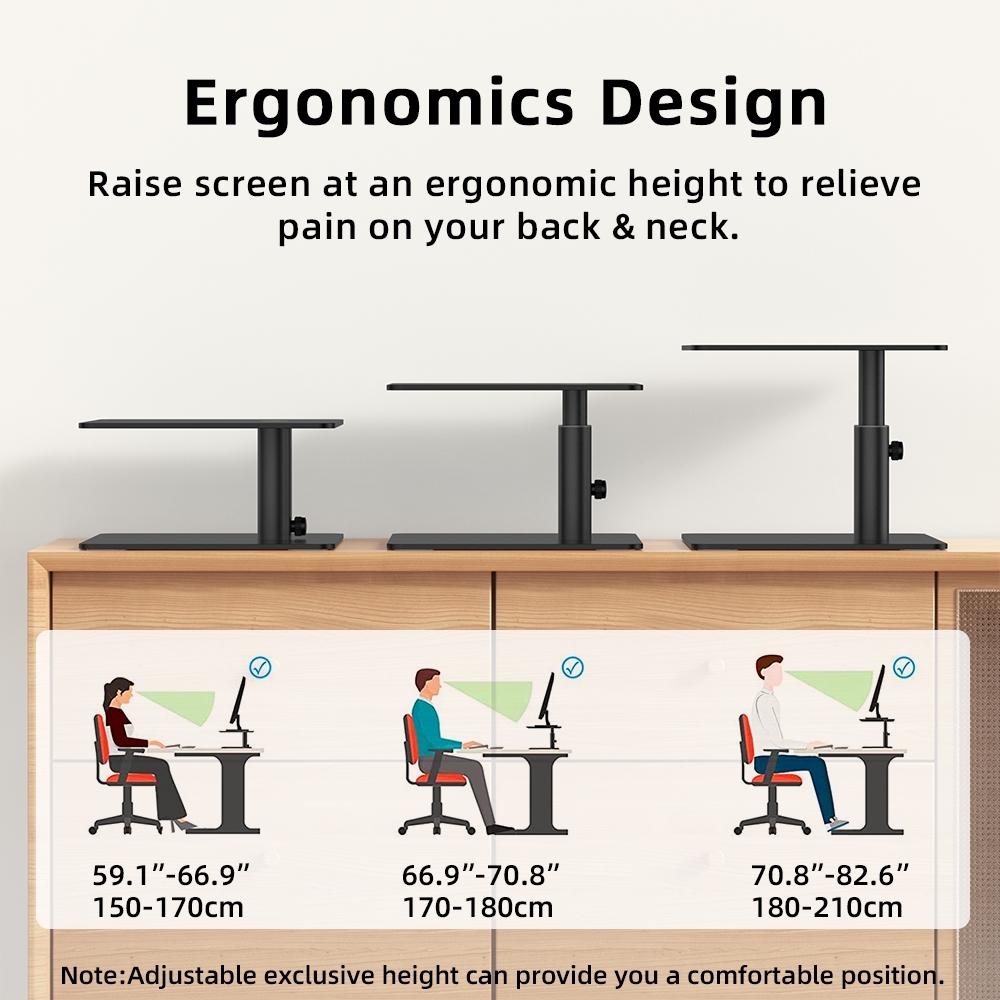 Aluminum Computer Screen Bracket - Black By Lenuo-1915196965809950722