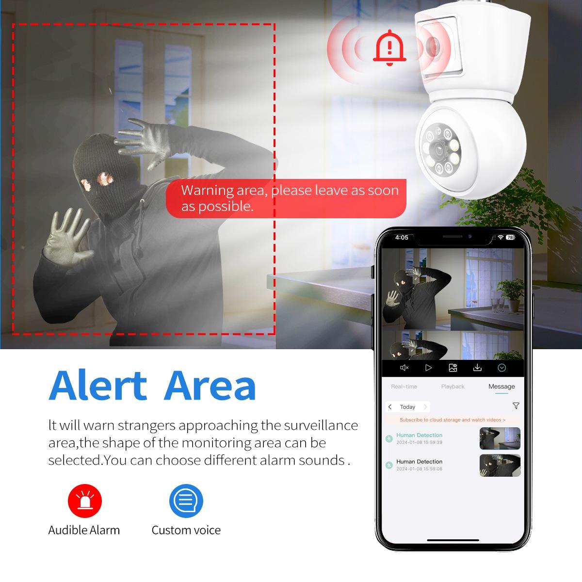 Waterproof Wifi Dual Lens Camera With Motion Detection And Two-Way Audio-1915197129190674436