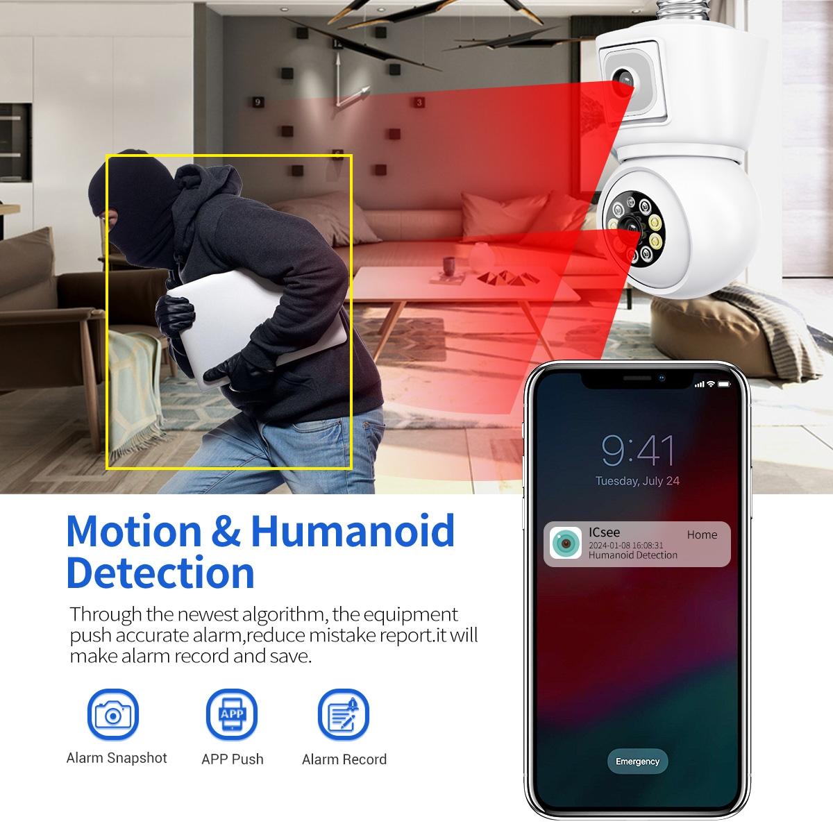 Waterproof Wifi Dual Lens Camera With Motion Detection And Two-Way Audio-1915197129190674437