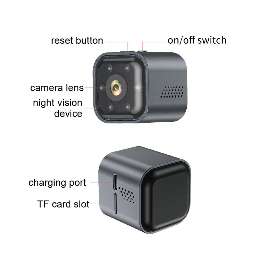 Smart Mini Night Vision Camera - Black Outdoor-1915196949708017667