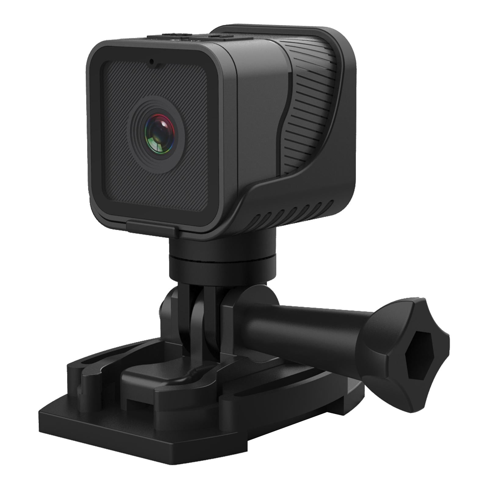 Waterproof Mini Action Camera With Night Vision And Ring Bracket - Black-1915196836101099520