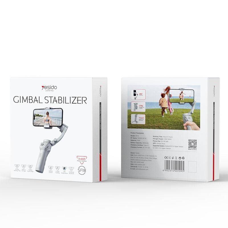 Three-Axis Handheld Gimbal For Sf18 Phone - Anti-Shake White-1915196840559644680