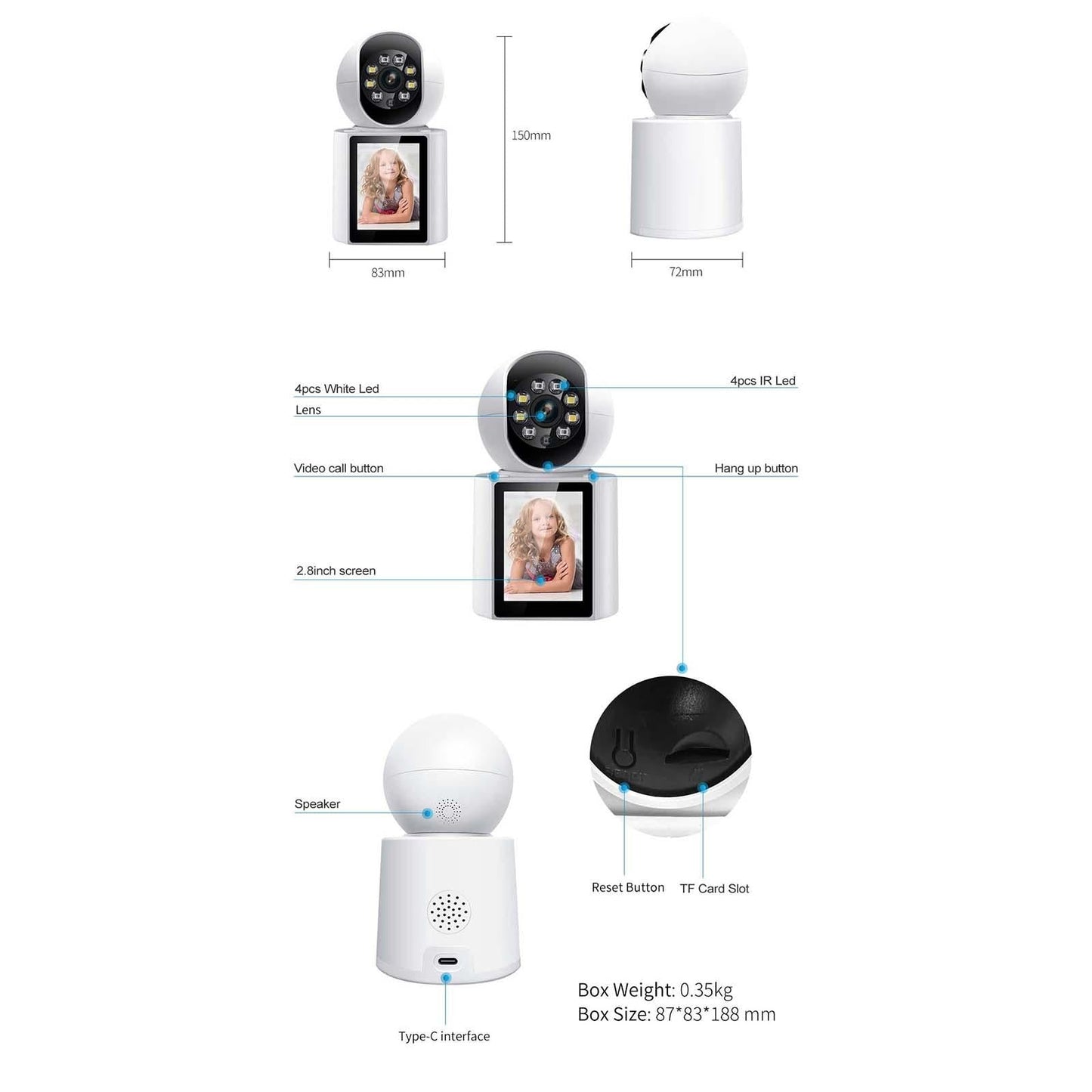 Smart Wifi Camera With Humanoid Detection And Audible Alarm-1915198324500205571