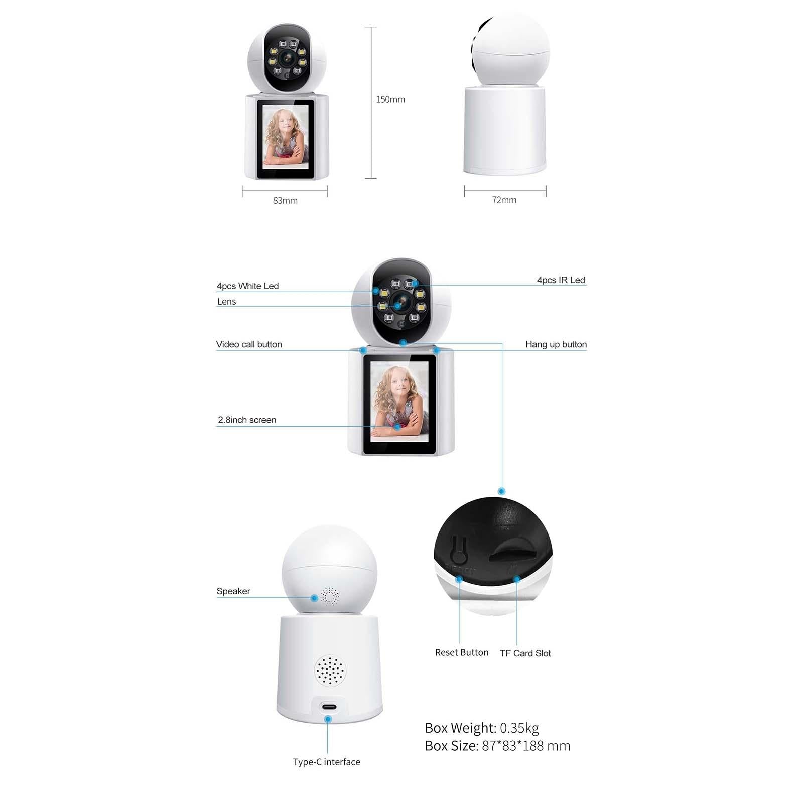 Smart Wifi Camera With Humanoid Detection And Audible Alarm-1915198324500205571