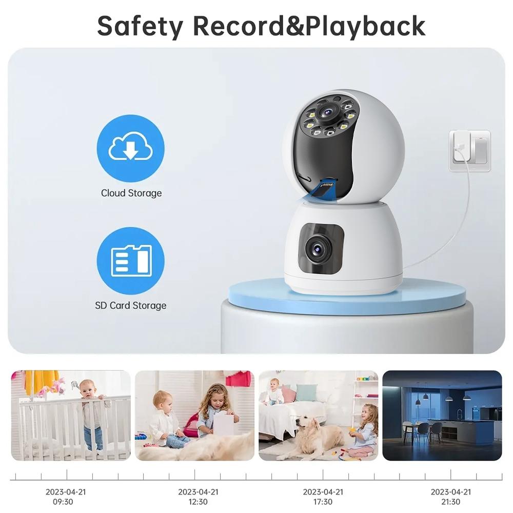Waterproof Smart Wifi Camera With 4Mp Zoom - Hd Indoor White-1915196654563233795