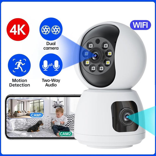 Waterproof Smart Wifi Camera With 4Mp Zoom - Hd Indoor White-1915196654563233793