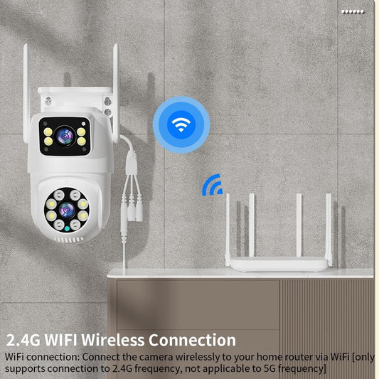Outdoor Wifi Camera With 4Mp Resolution And Two-Way Voice Ip66 Waterproof White-1915196649718812674