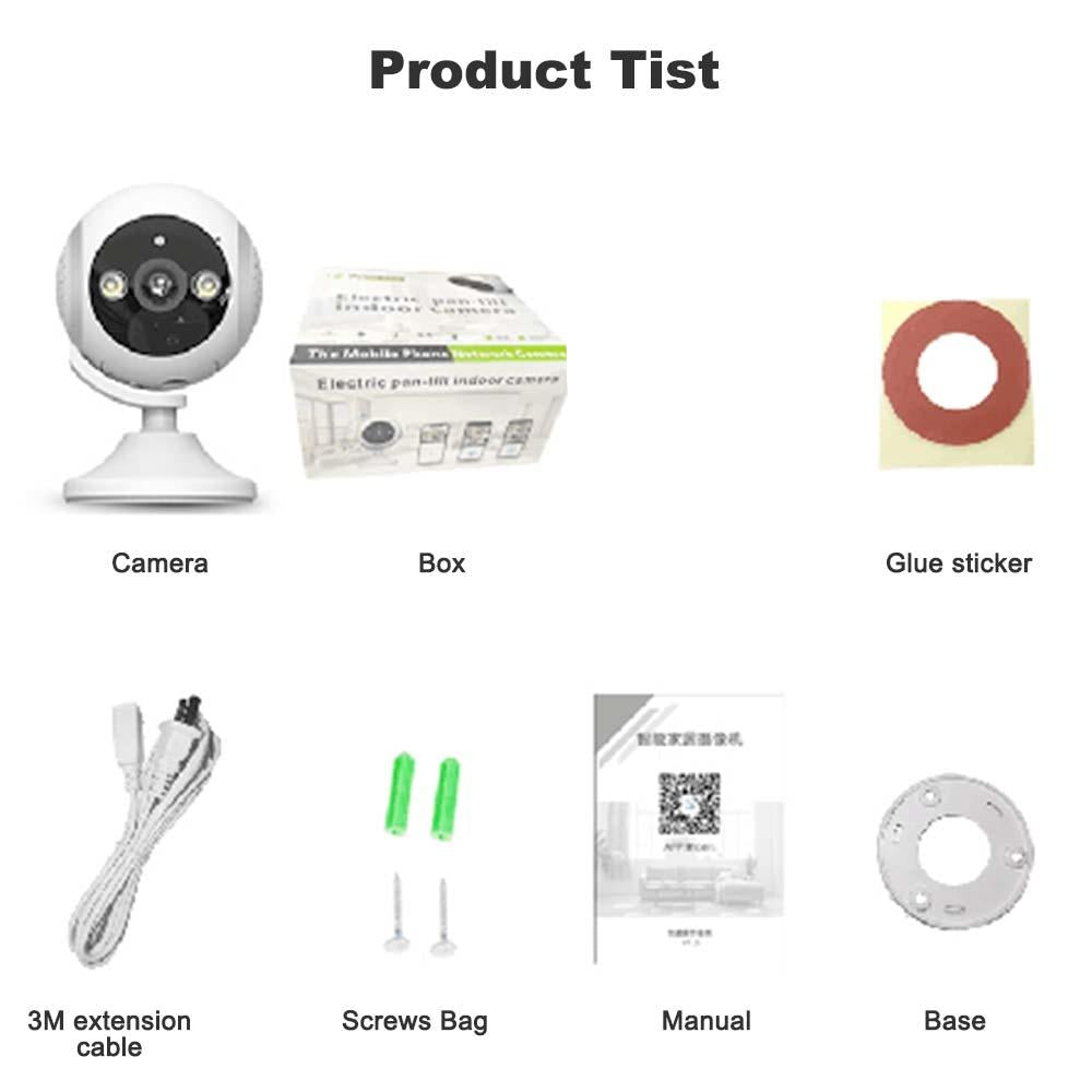 180 Degree Panoramic Smart Ptz Wifi Camera - White-1915196657352445954