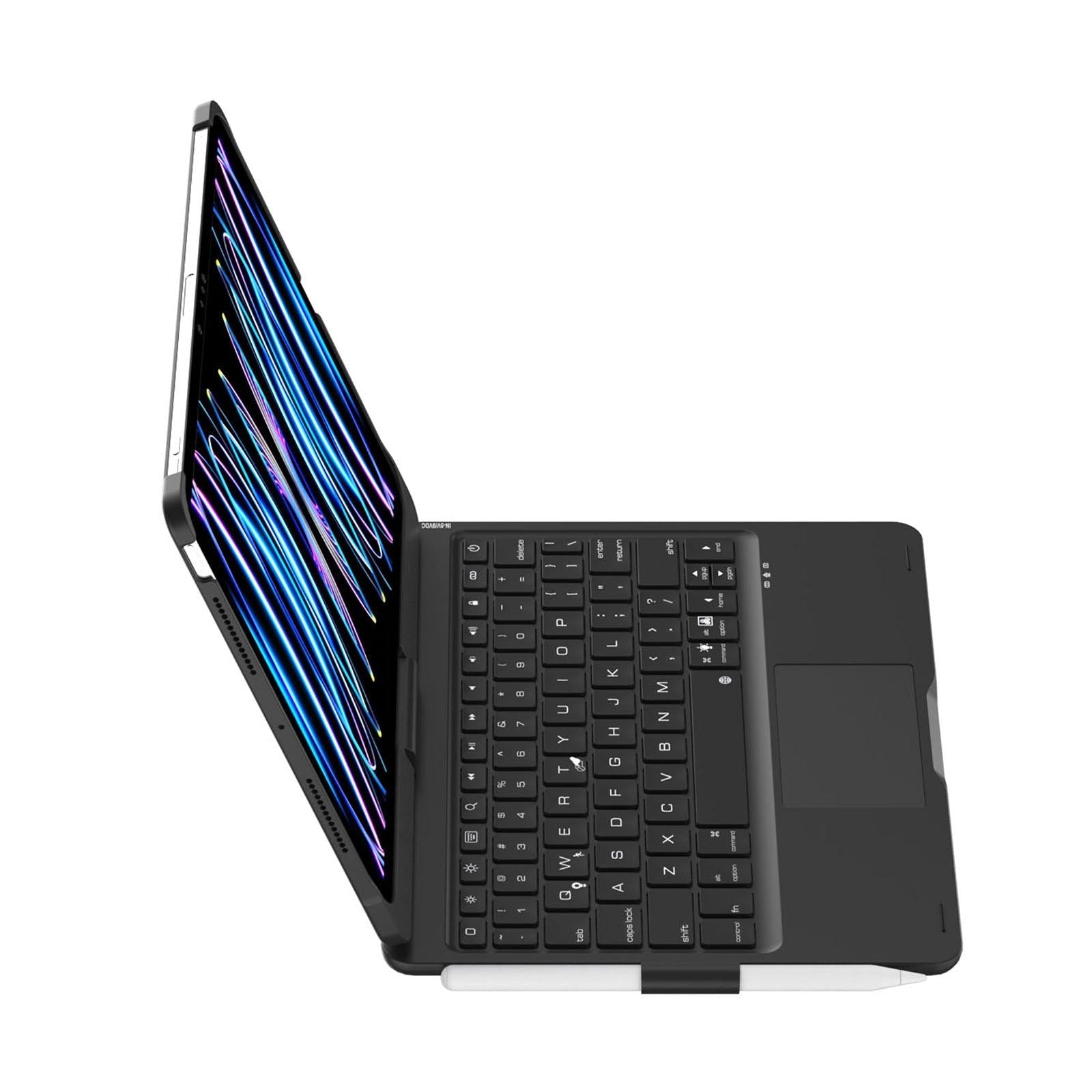 360 Degree Rotating Bluetooth Keyboard Leather Case For Ipad Pro 11 With Backlight - Black-1915197148748713988