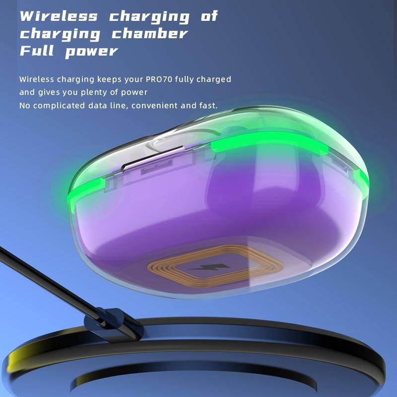 Intelligent Bluetooth Earphones With Wireless Charging - Black-1915196963473723395