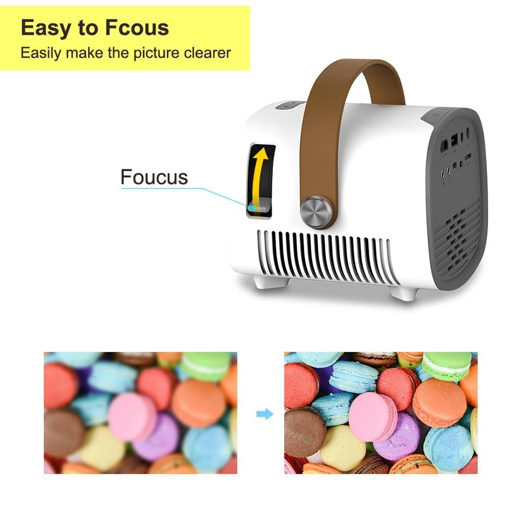 Mini Portable Led Projector For Kids - 1080P Resolution-1915197822760783876
