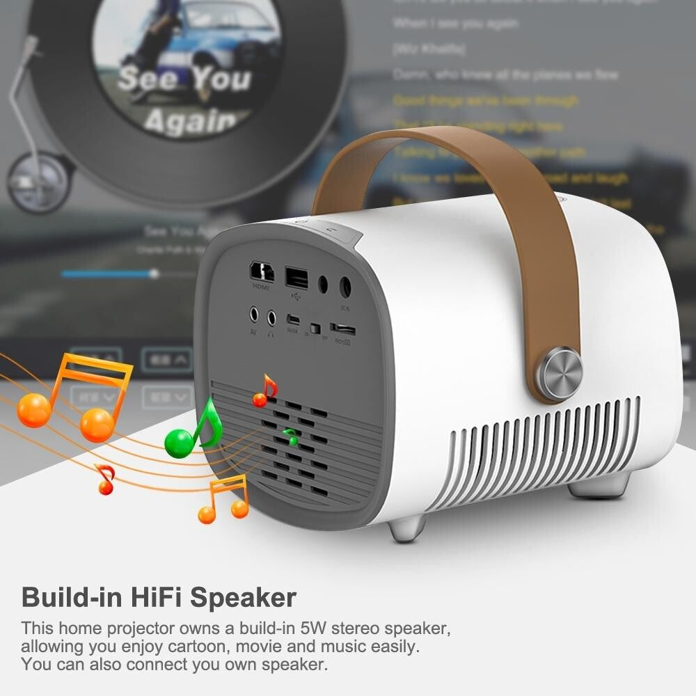 Mini Portable Led Projector For Kids - 1080P Resolution-1915197822760783881