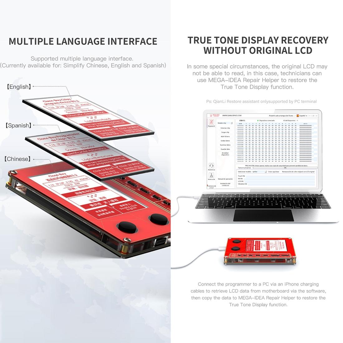 Lcd Screen Chip Programmer For Iphone 7 / 8 / Xr / Xs / Xs Max - True Tone Repair & Data Transfer-1915197461891256326
