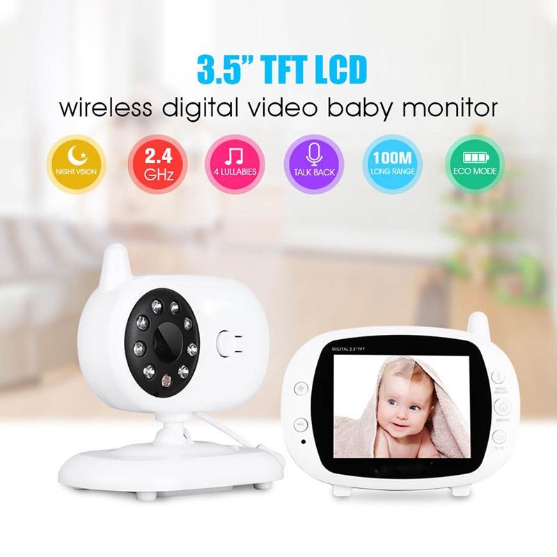 Wireless Baby Monitor With 3.5 Lcd 2.4Ghz Night Vision 2-Way Talk-1915196621138825224