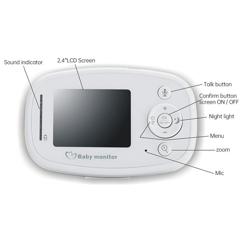 2.4 Wireless Baby Monitor With Night Vision & Two-Way Talk-1915196628076204040