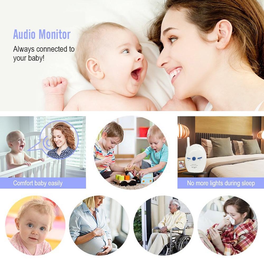 Wireless 2.4Ghz Baby Monitor With Two-Way Voice Talk - White-1915196630676672515