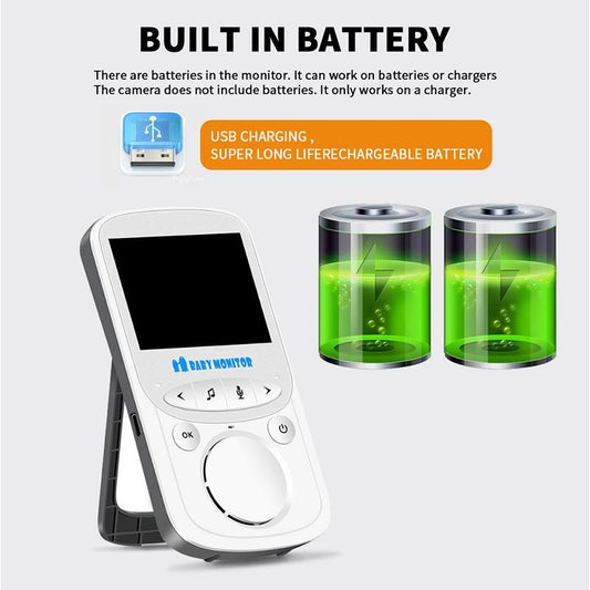 2.4 Lcd Wireless Baby Monitor With Night Vision & Two-Way Talk-1915196621436620802