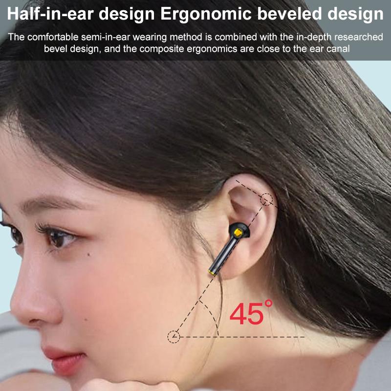 Waterproof Bluetooth Earphones With Digital Display - Black-1915196734078849026