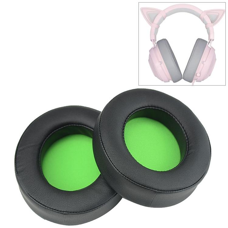 2-Pack Replacement Earpads For Razer Kraken 7.1 V2 Pro Headphones - Green Sponge Cushions-1915197969028747264