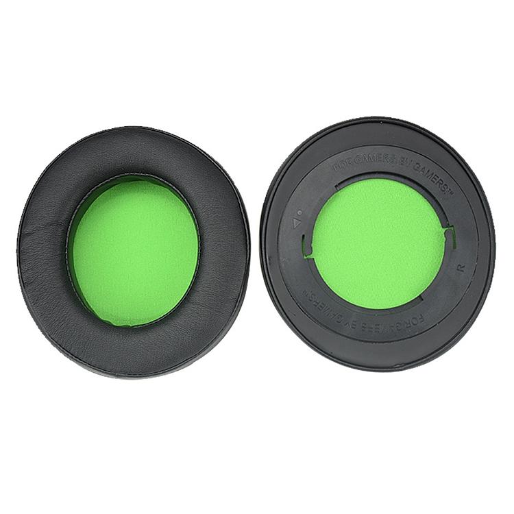 2-Pack Replacement Earpads For Razer Kraken 7.1 V2 Pro Headphones - Green Sponge Cushions-1915197969028747266
