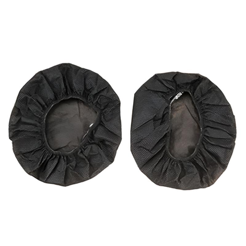 Black Disposable Earphone Earmuffs - Dust & Sweat Proof Breathable-1915196776139329536