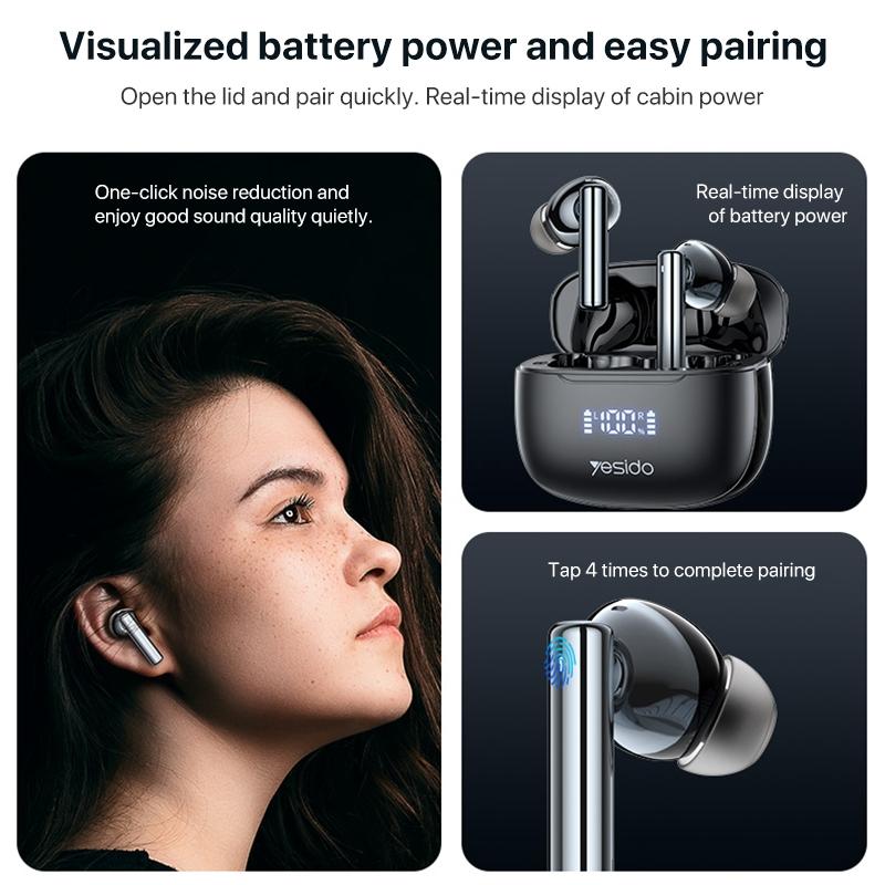 Wireless Bluetooth 5.0 Earphones With Anc And Led Display-1915198045578989573